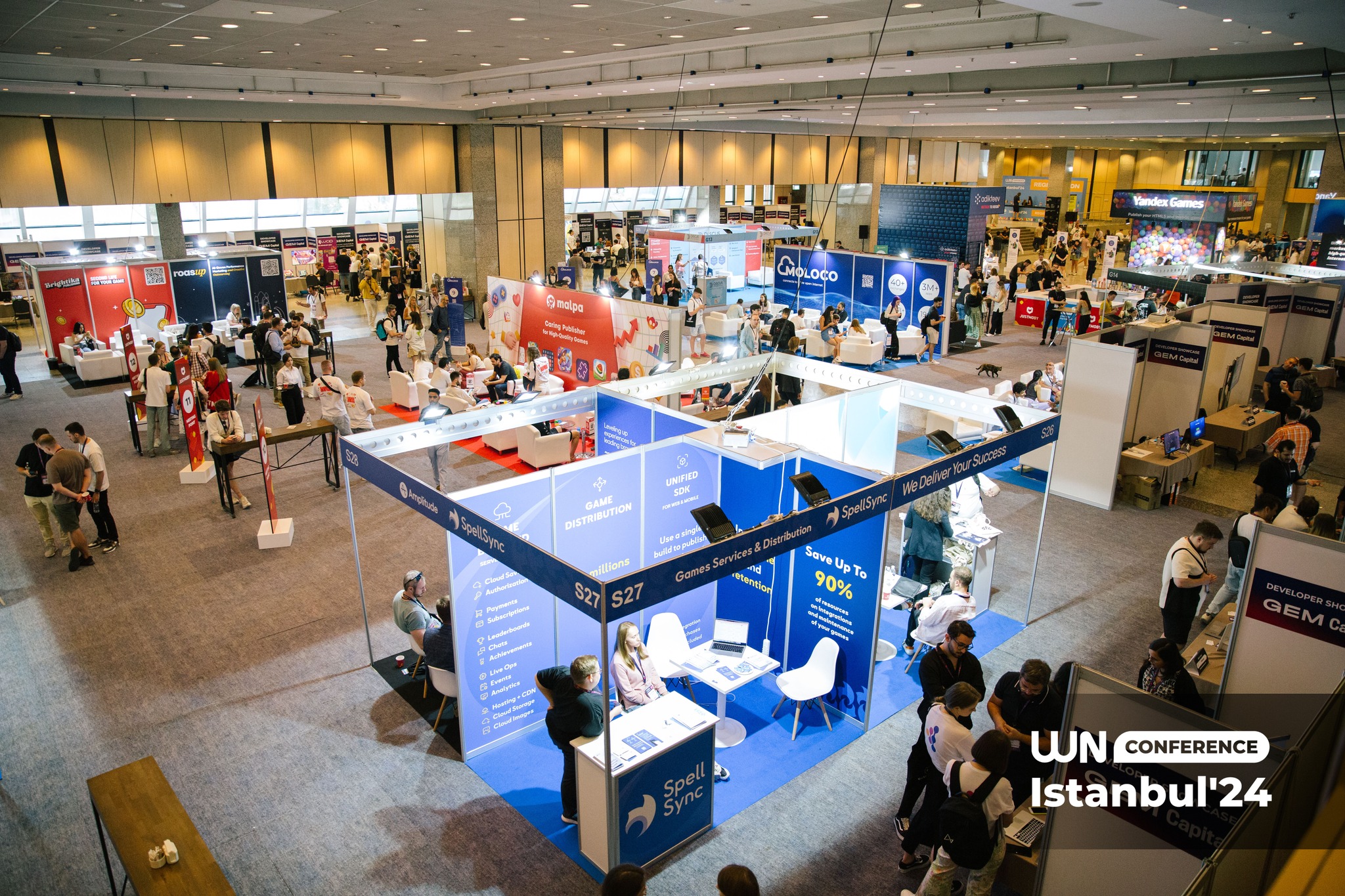 Participants networking at a WN games business event