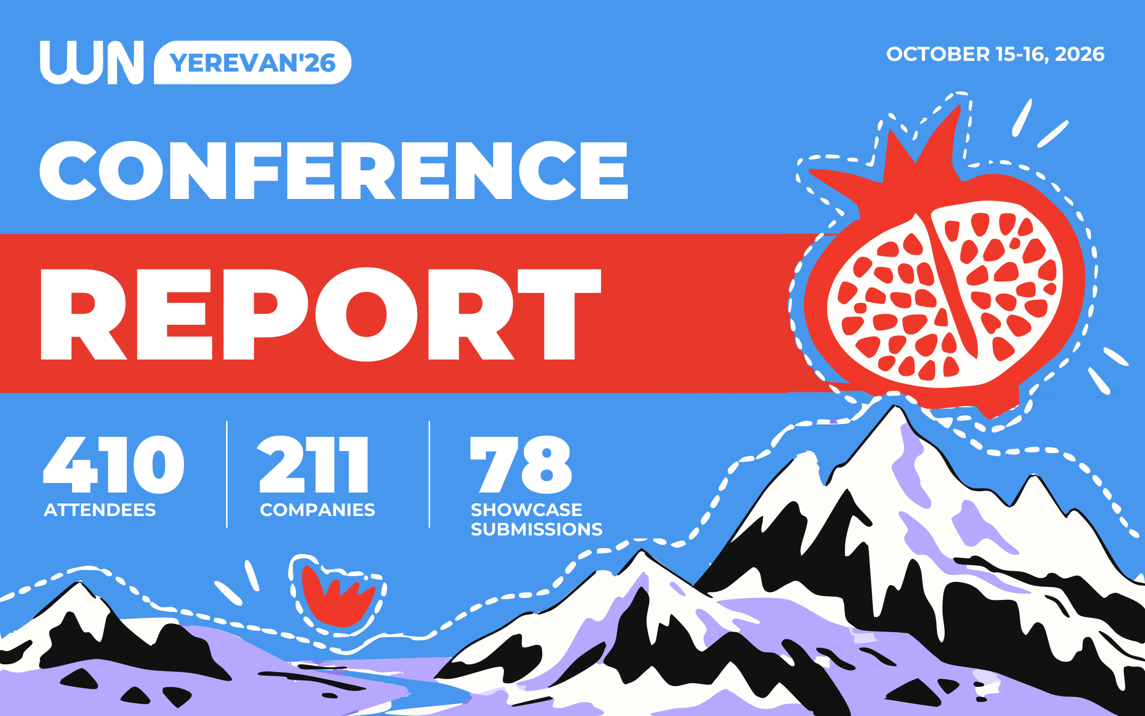 WN Yerevan’26 conference report, October 15–16, 2026: 410 attendees, 211 companies, 78 showcase submissions